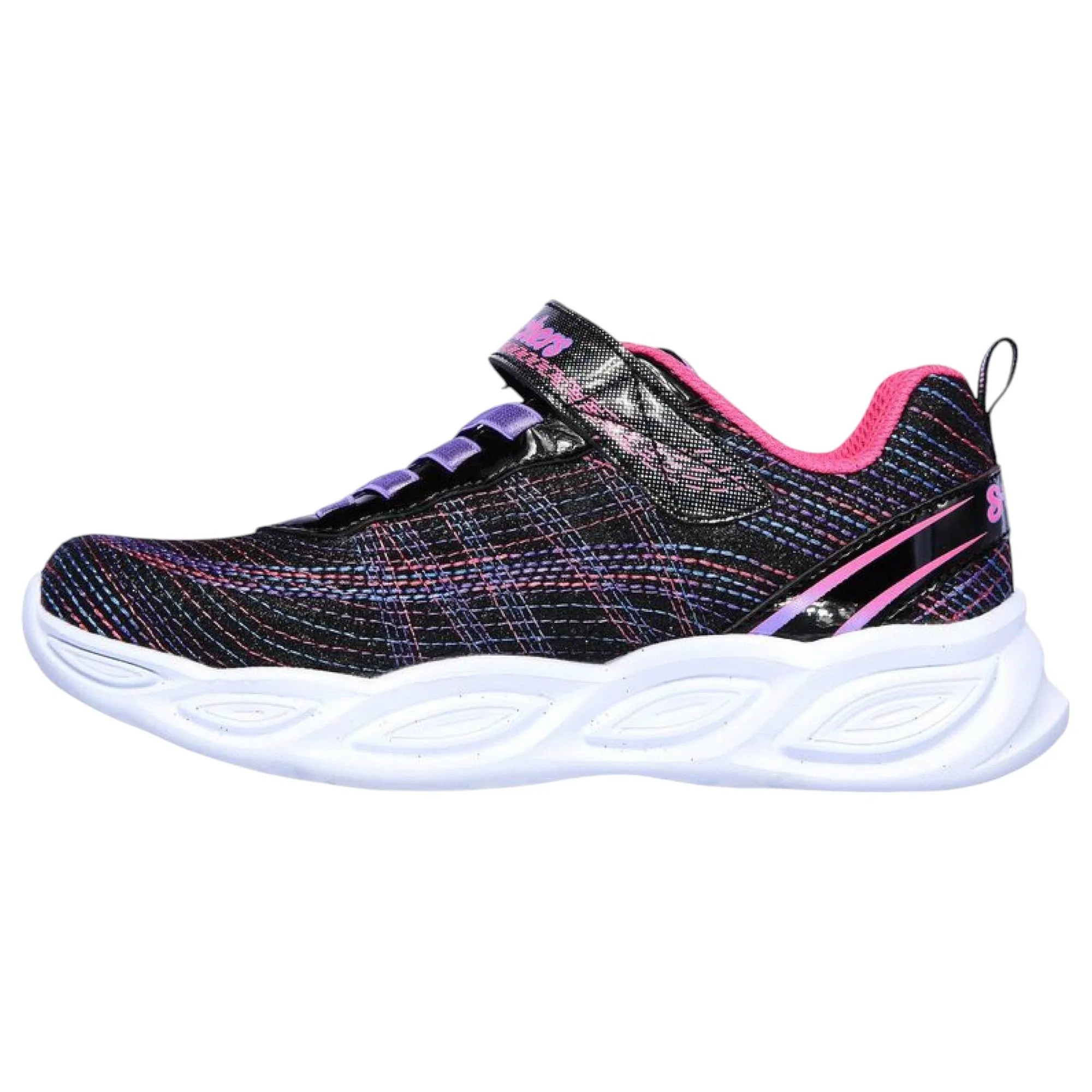 Kids Girls Skechers Shimmer Beams - Sparkle Glitz Shoes Black/Multi