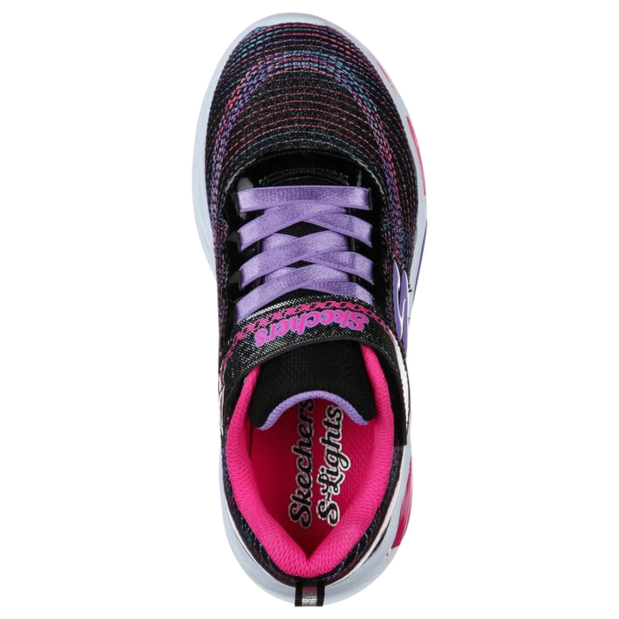 Kids Girls Skechers Shimmer Beams - Sparkle Glitz Shoes Black/Multi