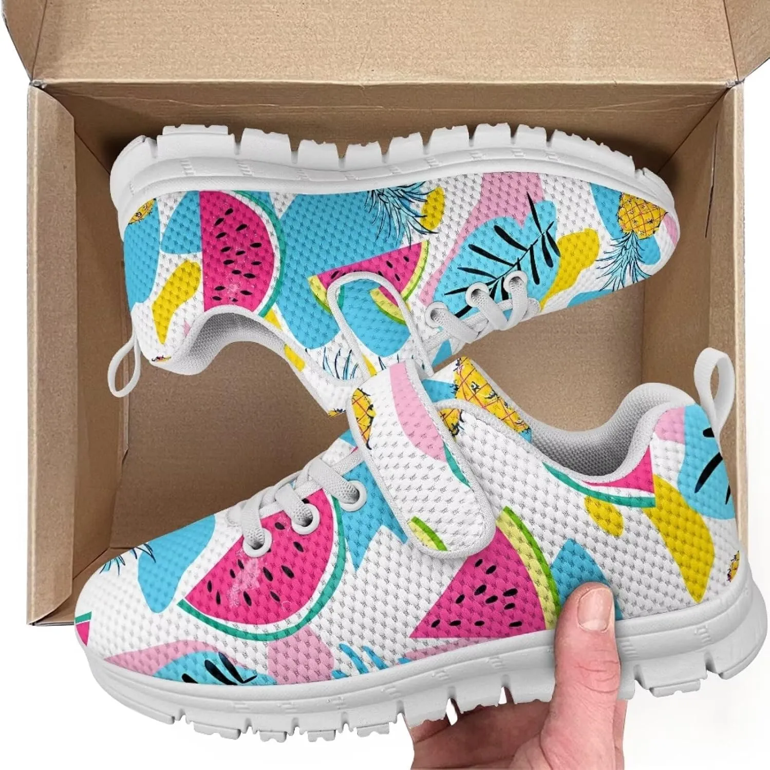 Kids Pickleball Sneakers Size 11 to 15,Boys Girls Spring Jogging Shoes Breathable Athletic Shoes with One Strap