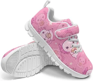 Kids Pickleball Sneakers Size 11 to 15,Boys Girls Spring Jogging Shoes Breathable Athletic Shoes with One Strap