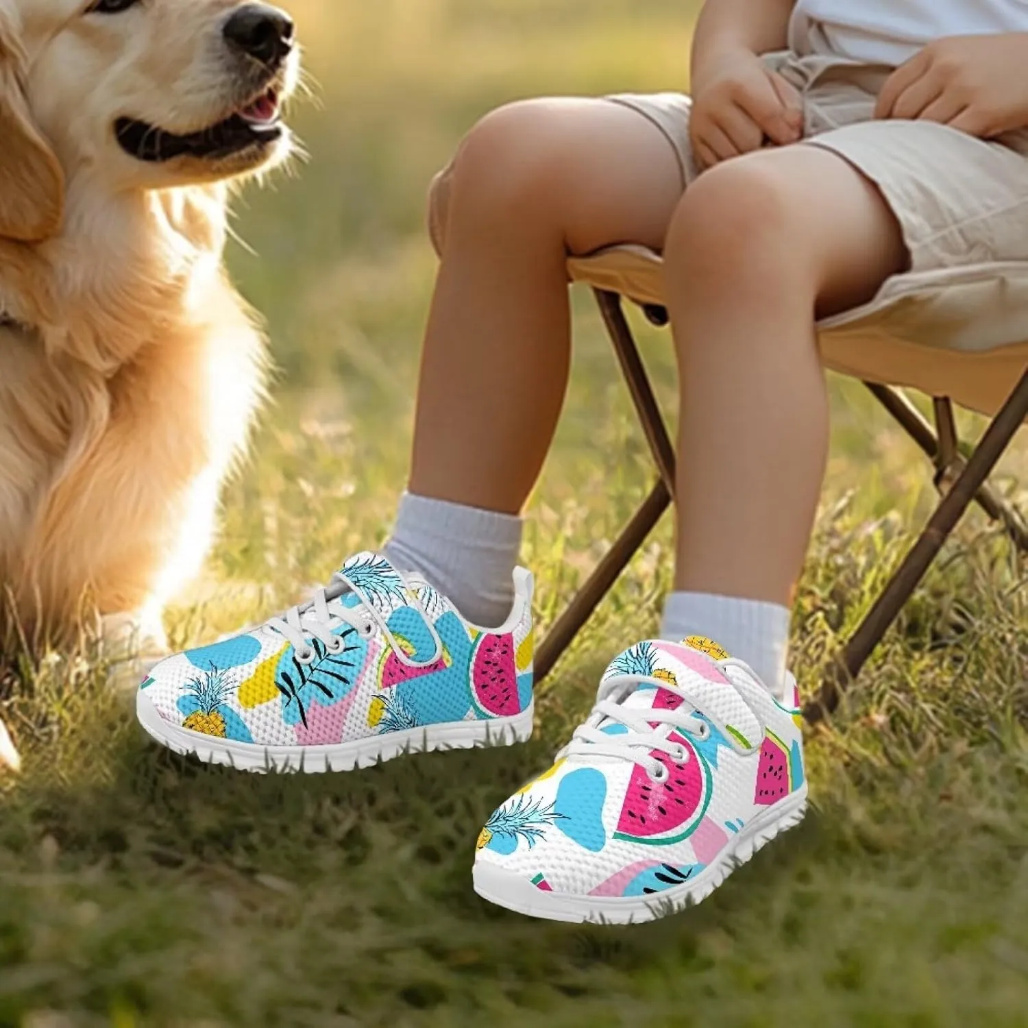 Kids Pickleball Sneakers Size 11 to 15,Boys Girls Spring Jogging Shoes Breathable Athletic Shoes with One Strap