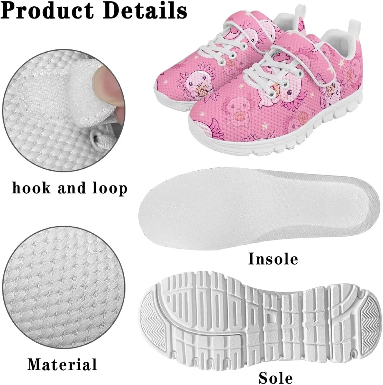Kids Pickleball Sneakers Size 11 to 15,Boys Girls Spring Jogging Shoes Breathable Athletic Shoes with One Strap