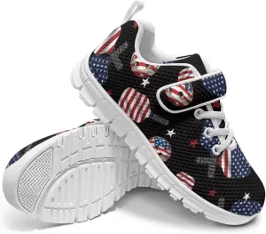 Kids Pickleball Sneakers Size 11 to 15,Boys Girls Spring Jogging Shoes Breathable Athletic Shoes with One Strap