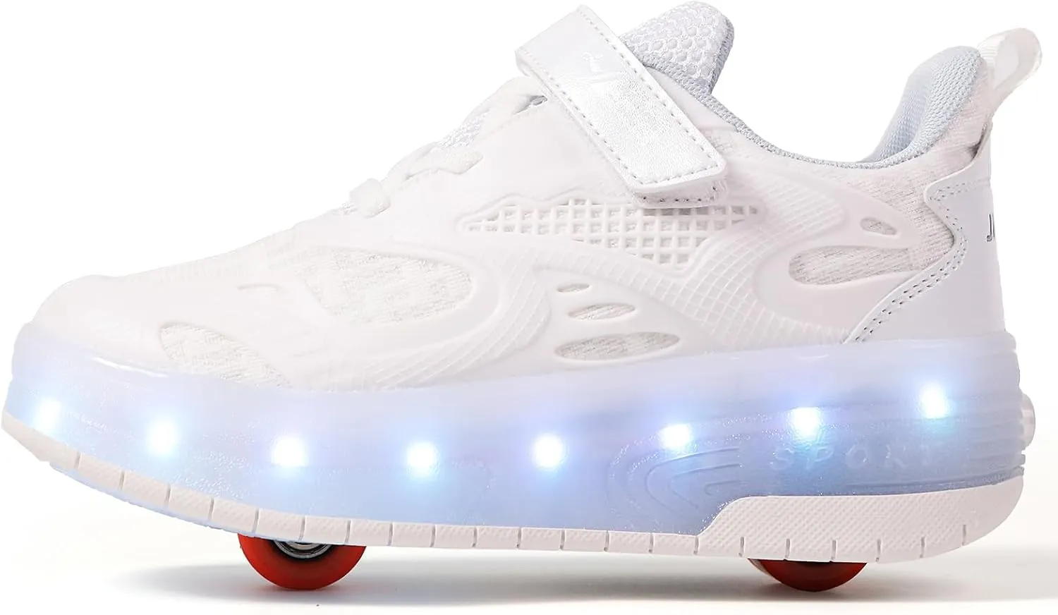 Kids Roller Shoes - Upgraded 2 Wheels 16 LED Colorful Model Rechargeable Fashions Boys Girls Sneaker Retractable Skateboarding Shoes for Beginner Balanced Party Birthday Christmas Best Gift