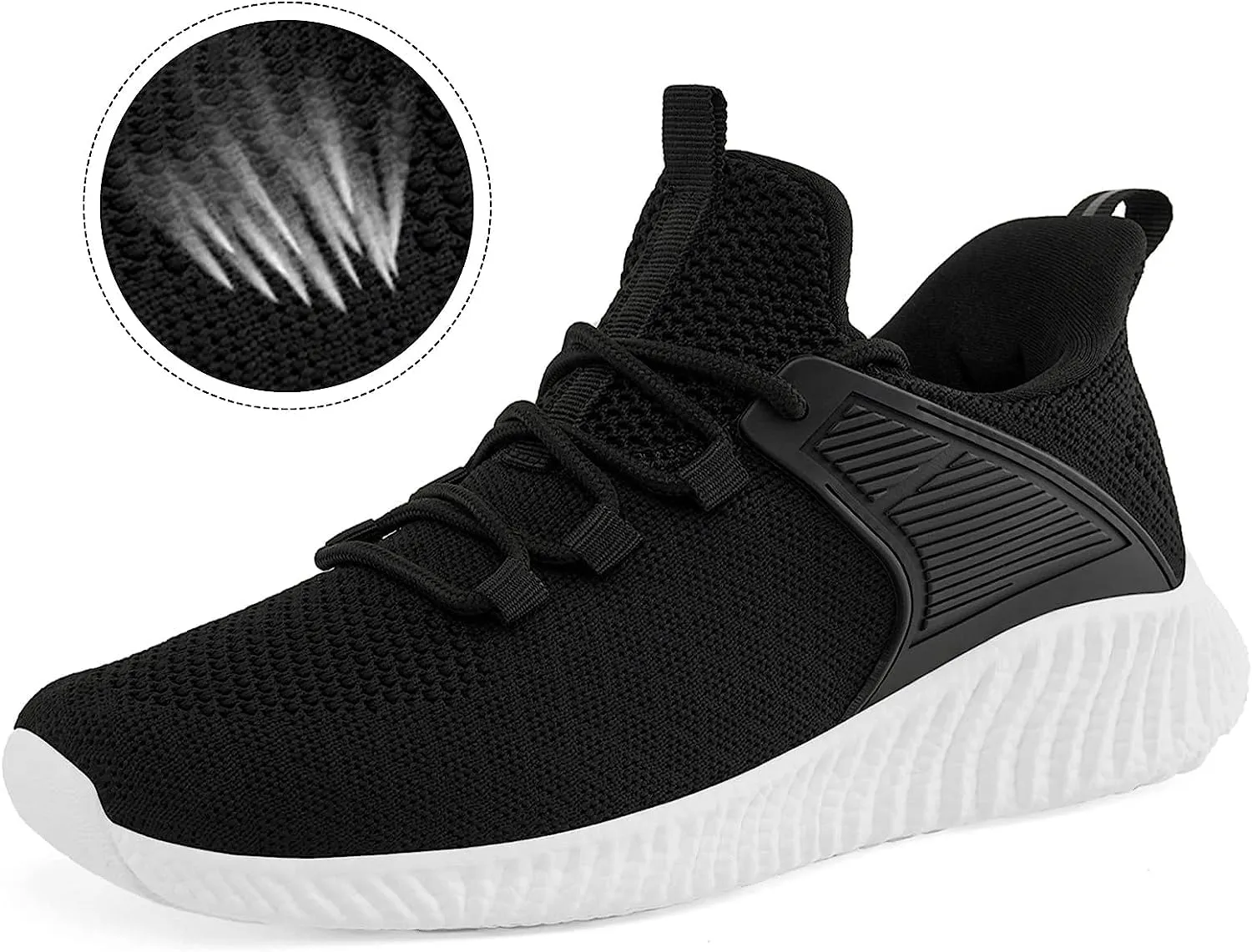 KPP Walking Shoes for Men Breathable Tennis Running Gym Sneakers Slip On Memory Foam Shoes