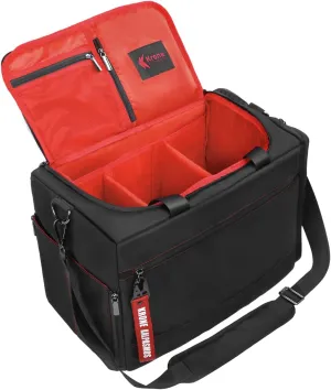 Krone Kalpasmos Sneaker Bag for Travel/Sneakerhead gift/Outdoor Sports Bag/Gym Bag, Medium-Size Multi-functional Travel Duffel Bag with 2 Adjustable Dividers, & Shoulder Strap, Made of Nylon Black
