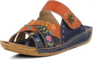L'Artiste by Spring Step Women's Style Leigh Leather Slide Sandal