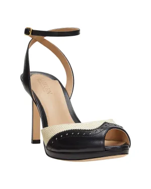 Lauren by Ralph Lauren Natural Kyla Wingtip Sandals