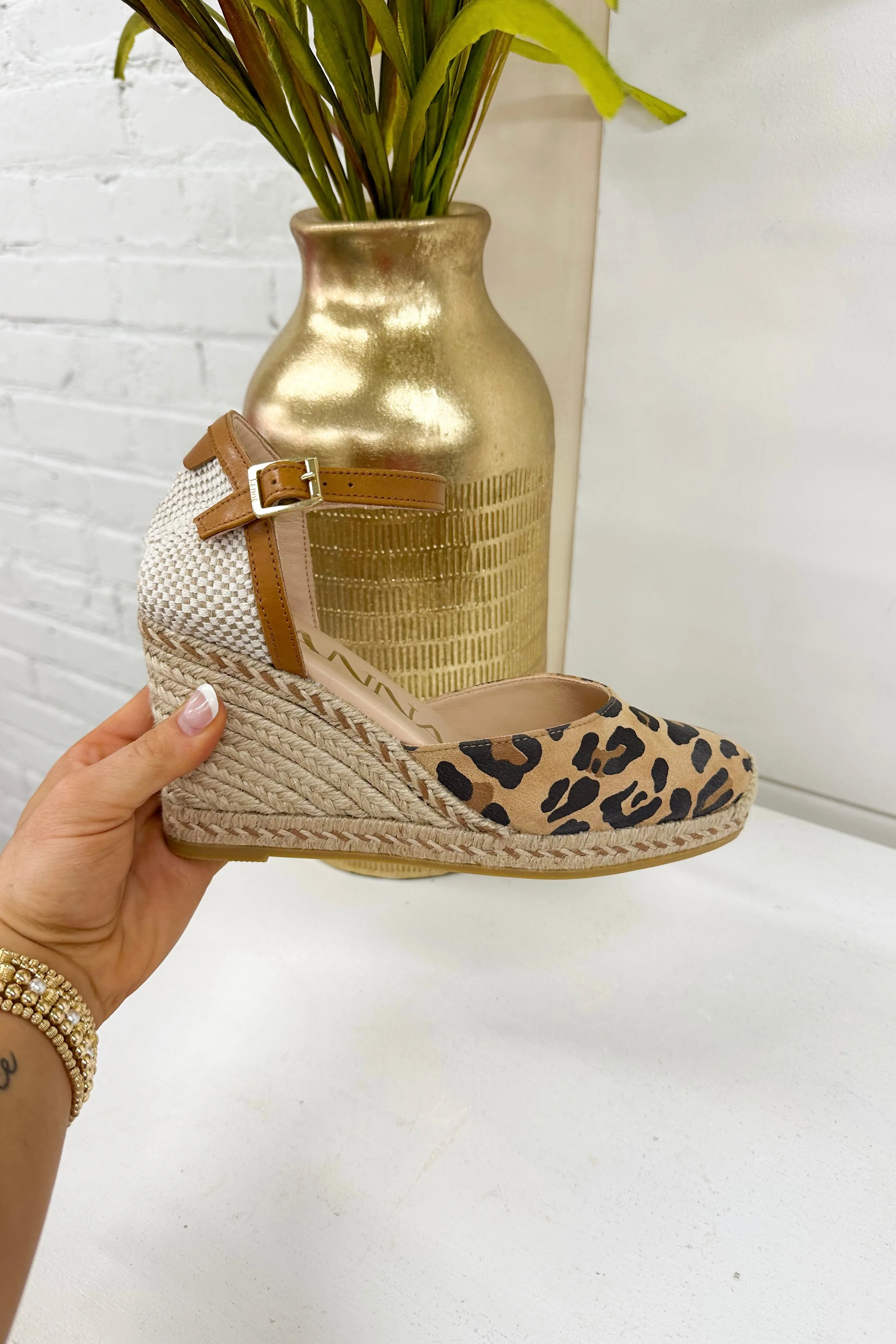 Leo Camel Espadrille Wedge