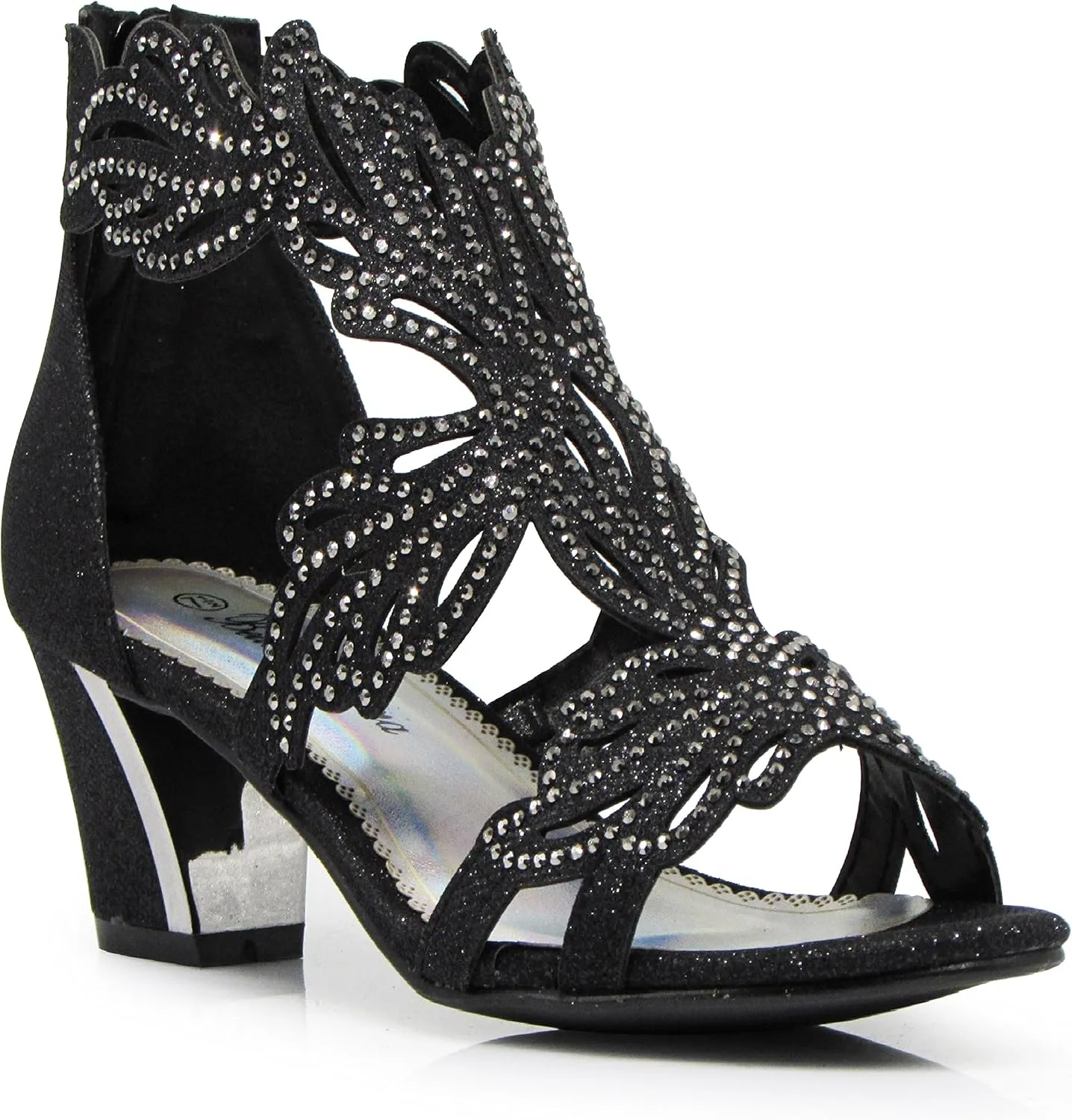Lime03N Womens Open Toe Mid Heel Wedding Rhinestone Gladiator Sandal Wedge Shoes