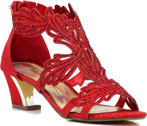 Lime03N Womens Open Toe Mid Heel Wedding Rhinestone Gladiator Sandal Wedge Shoes