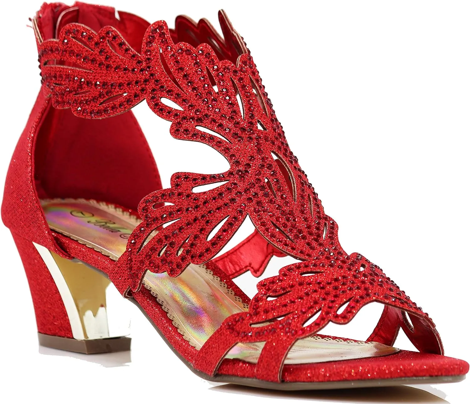 Lime03N Womens Open Toe Mid Heel Wedding Rhinestone Gladiator Sandal Wedge Shoes