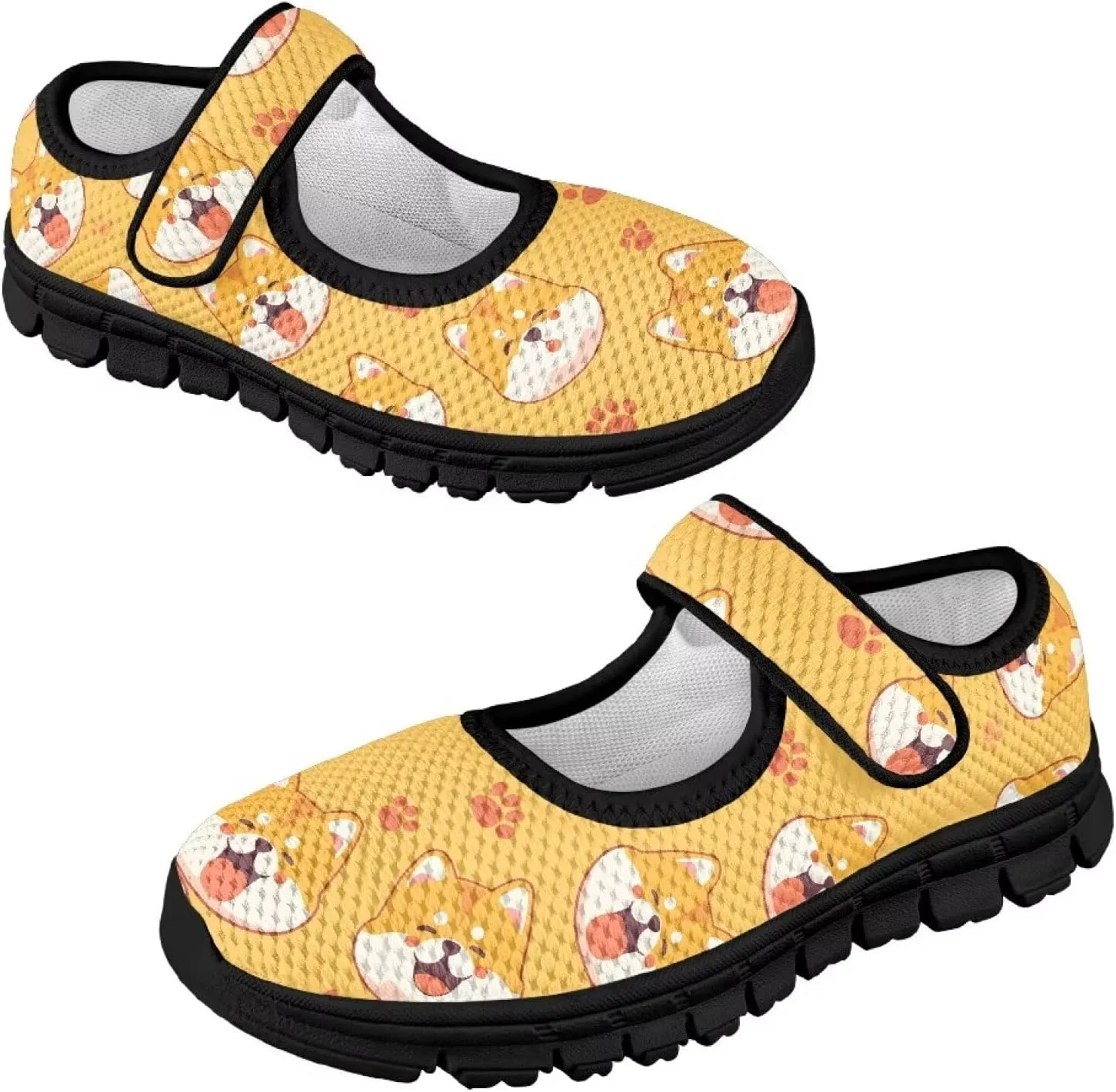 Little Girls Cute Uniform Shoes,Mary Jane Flats Shoes for Back School,Comfort Barefoot Shoes,Black Sole Size 11 to 15