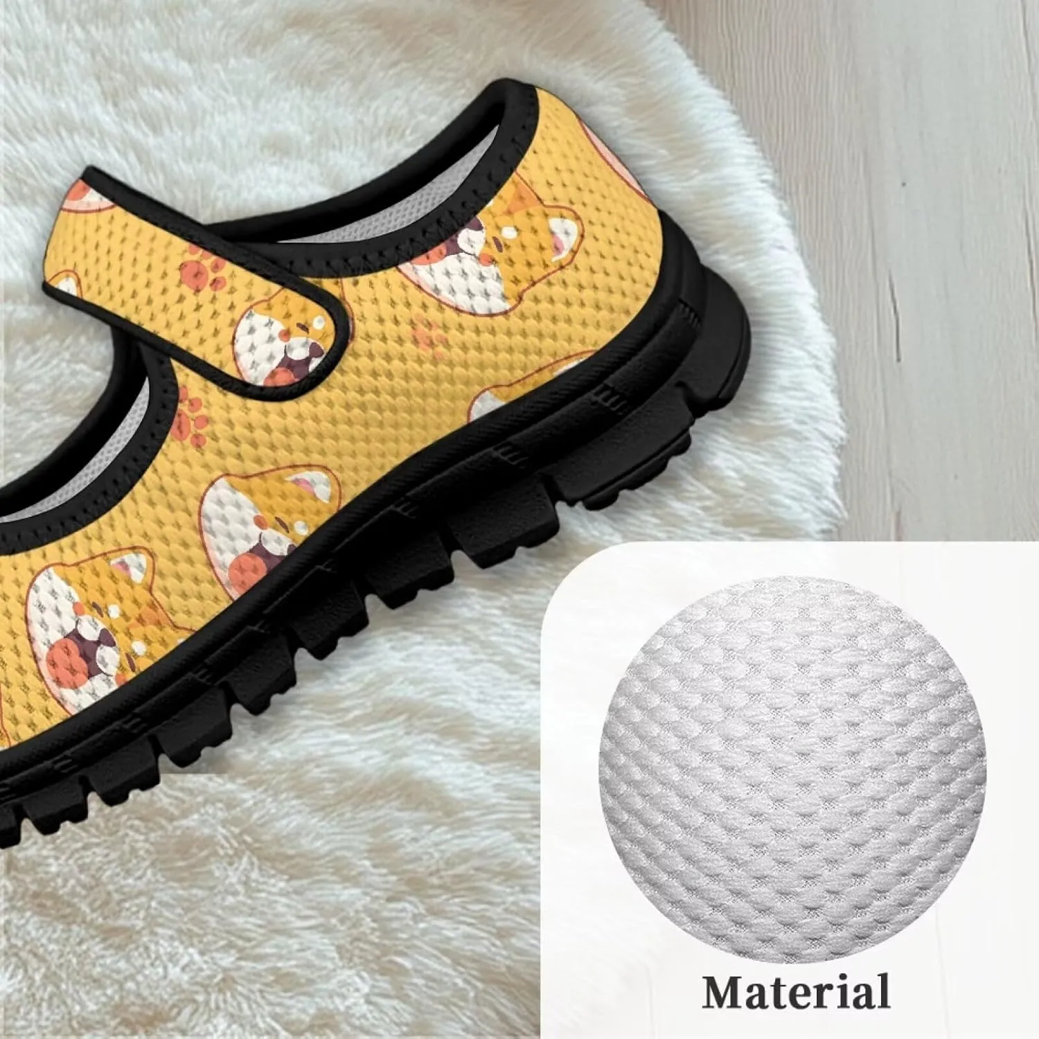 Little Girls Cute Uniform Shoes,Mary Jane Flats Shoes for Back School,Comfort Barefoot Shoes,Black Sole Size 11 to 15