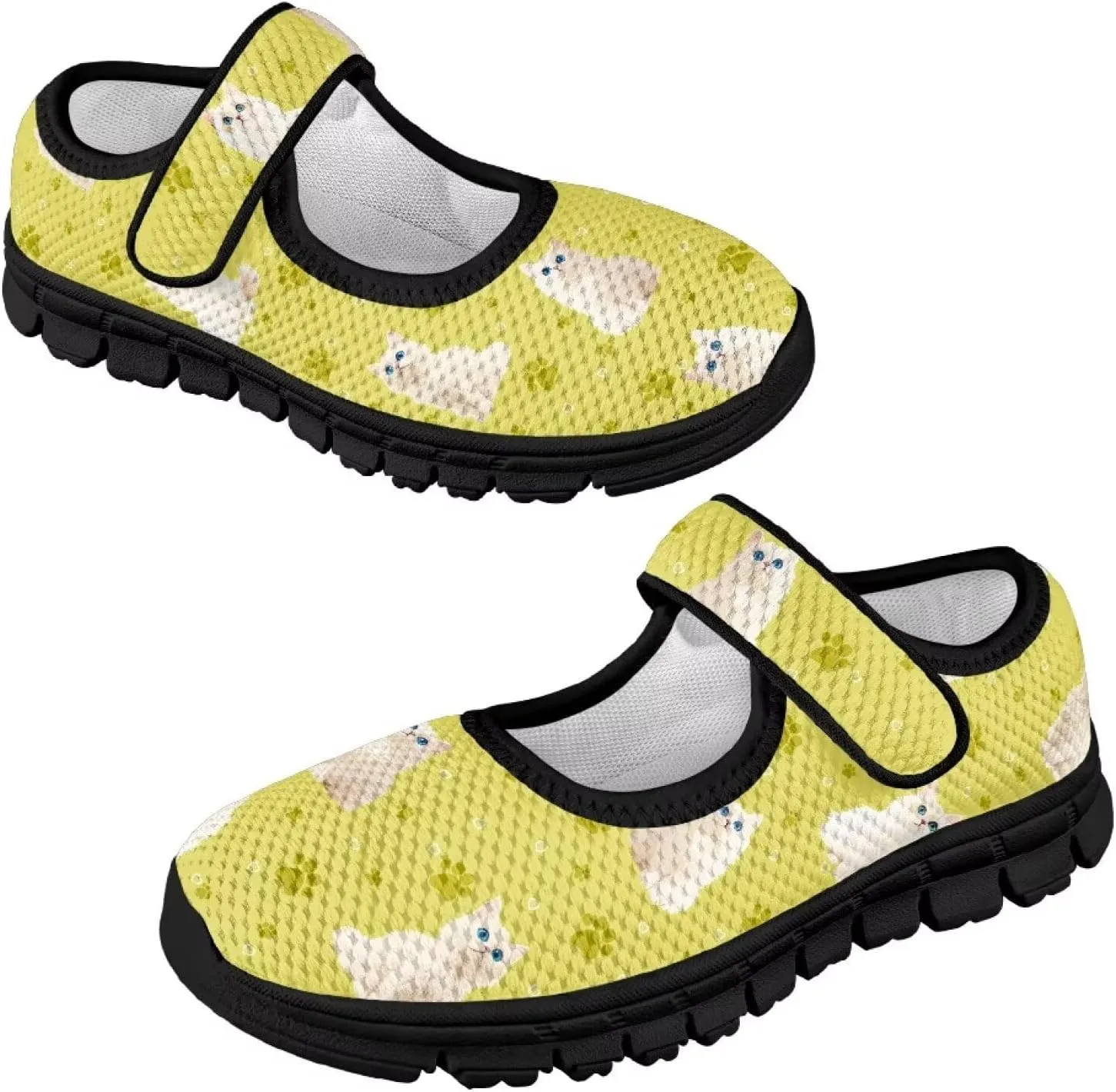 Little Girls Cute Uniform Shoes,Mary Jane Flats Shoes for Back School,Comfort Barefoot Shoes,Black Sole Size 11 to 15