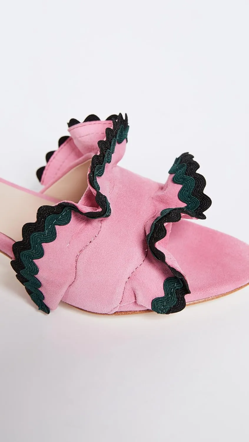 Loeffler Randall Women's Vera (Kid Suede/RIC-rac) Heeled Sandal