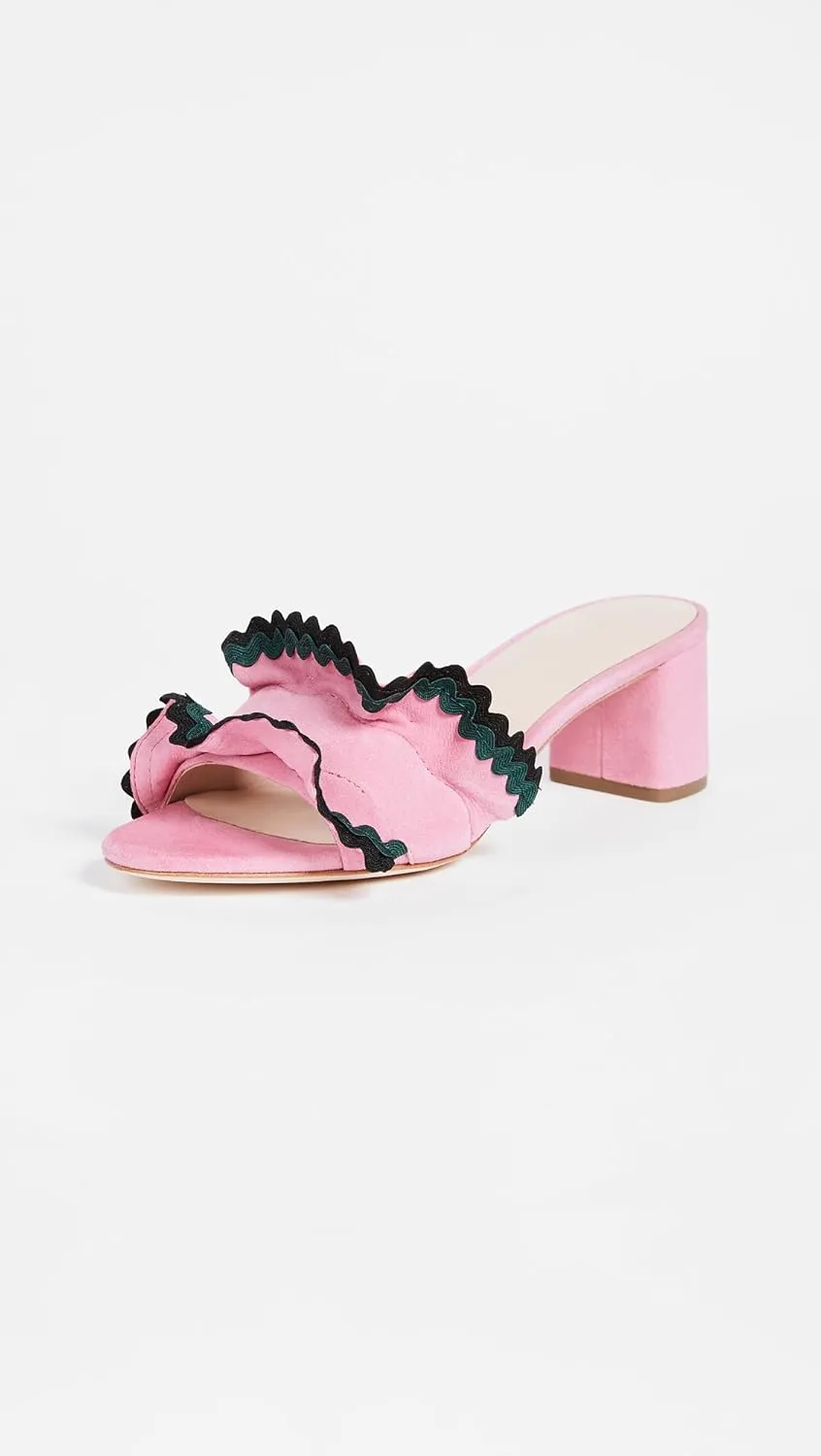 Loeffler Randall Women's Vera (Kid Suede/RIC-rac) Heeled Sandal