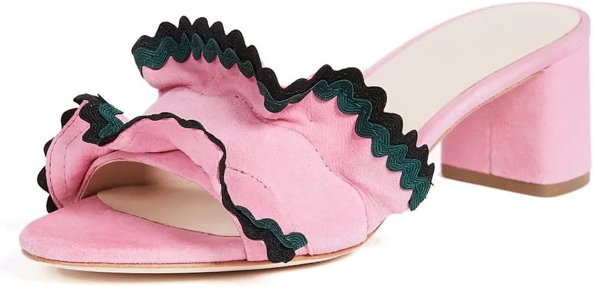 Loeffler Randall Women's Vera (Kid Suede/RIC-rac) Heeled Sandal