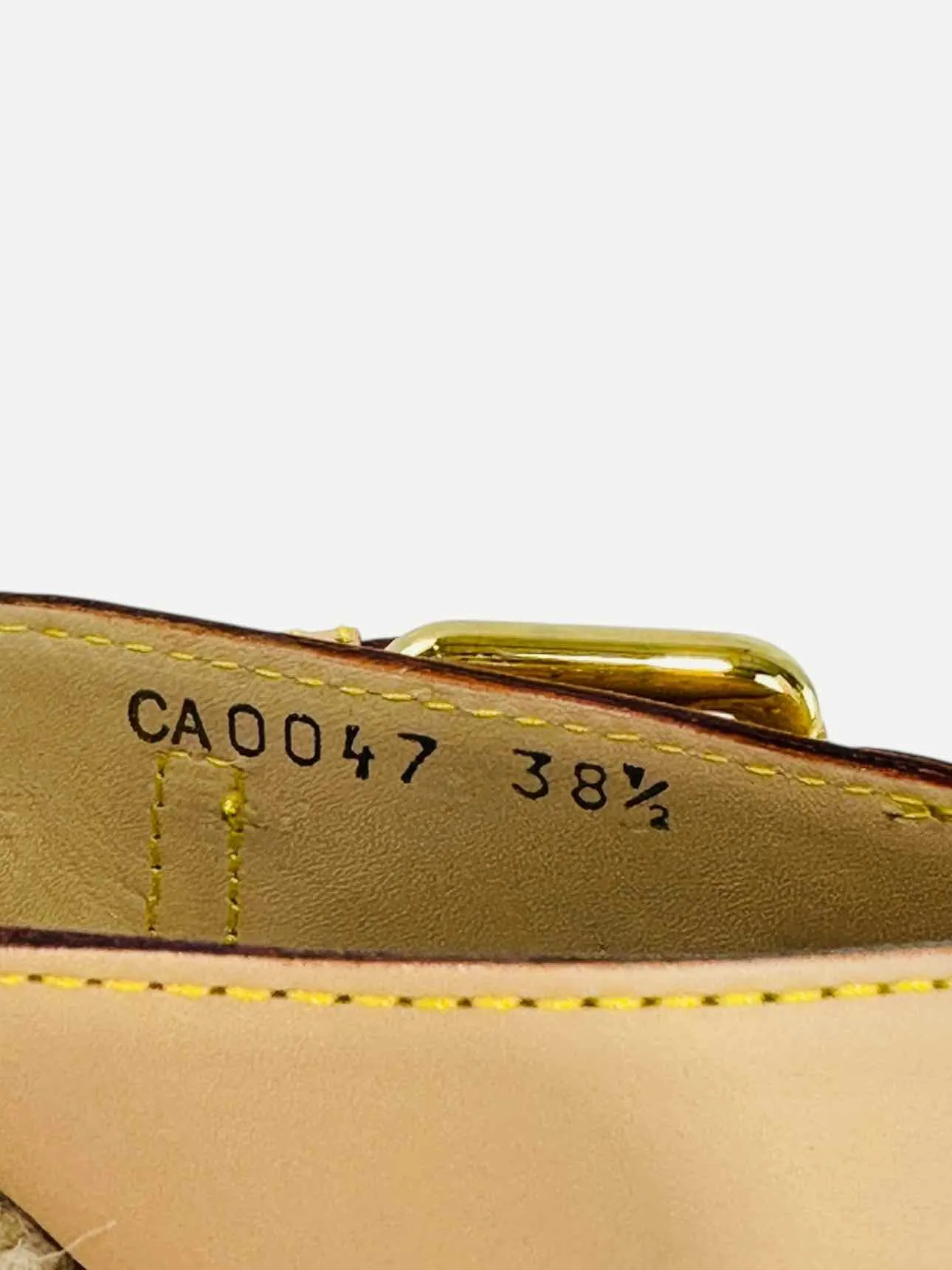 LOUIS VUITTON Espadrille Beige & Blue Wedges 38.5