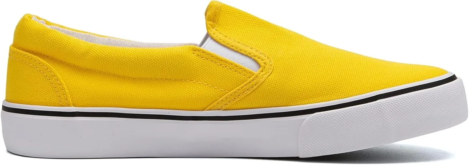 Low-Top Slip Ons Women's Fashion Sneakers Casual Canvas Sneakers for Women Comfortable Flats Breathable Padded Insole Slip on Sneakers Women Low Slip on Shoes