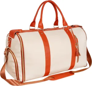 Luhxe Travel Convertible Carry On Garment Bag with Shoe Pouch & Detachable Shoulder Strap - Snow