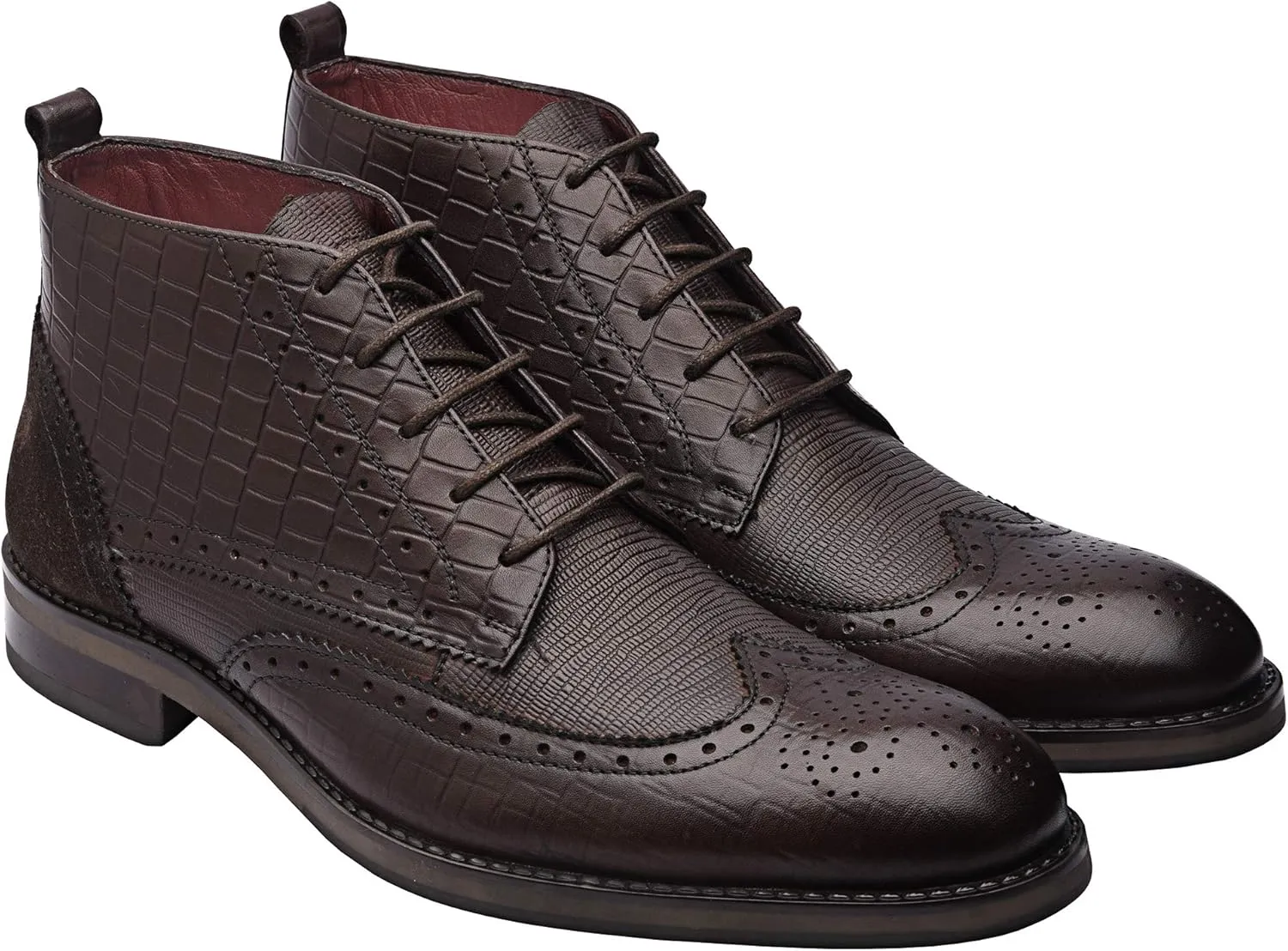 Marcos | Genuine Leather Chukka Boots | Men's Classic Chukka Boots | Ankle Dress Boot | Lace-Up | Rubber Sole | Daily Casual Winter Boot