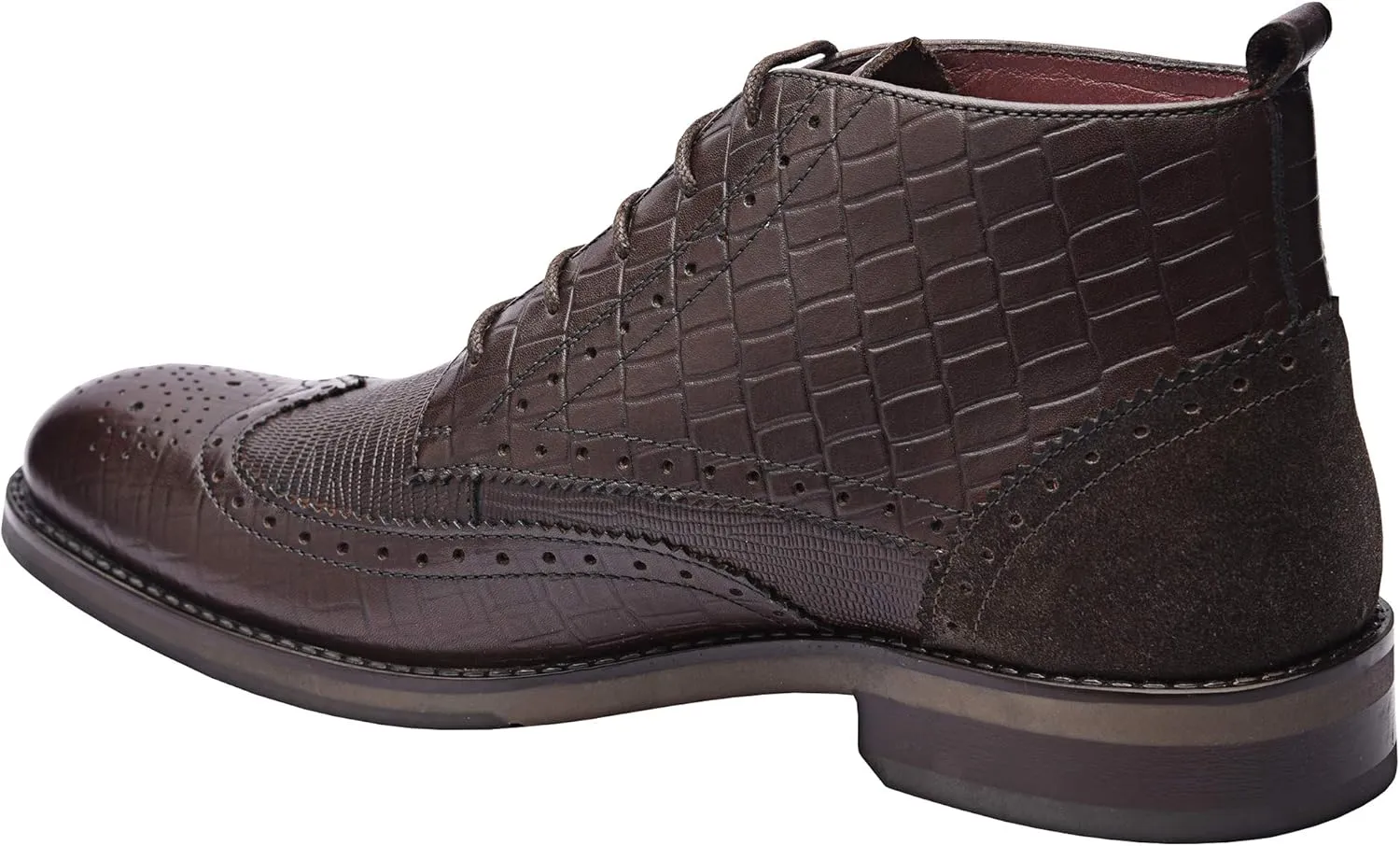 Marcos | Genuine Leather Chukka Boots | Men's Classic Chukka Boots | Ankle Dress Boot | Lace-Up | Rubber Sole | Daily Casual Winter Boot