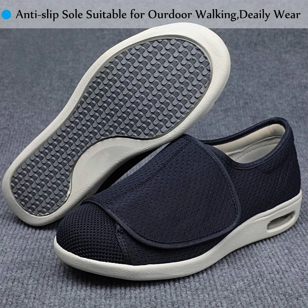 Mei MACLEOD Women's Walking Shoes with Wide Width Lightweight Air Cushion Sneakers Casual Running Jogging Shoes for Diabetic Swollen Feet