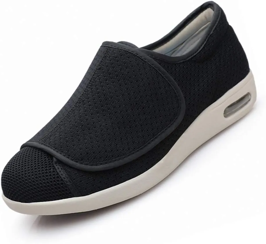 Mei MACLEOD Women's Walking Shoes with Wide Width Lightweight Air Cushion Sneakers Casual Running Jogging Shoes for Diabetic Swollen Feet