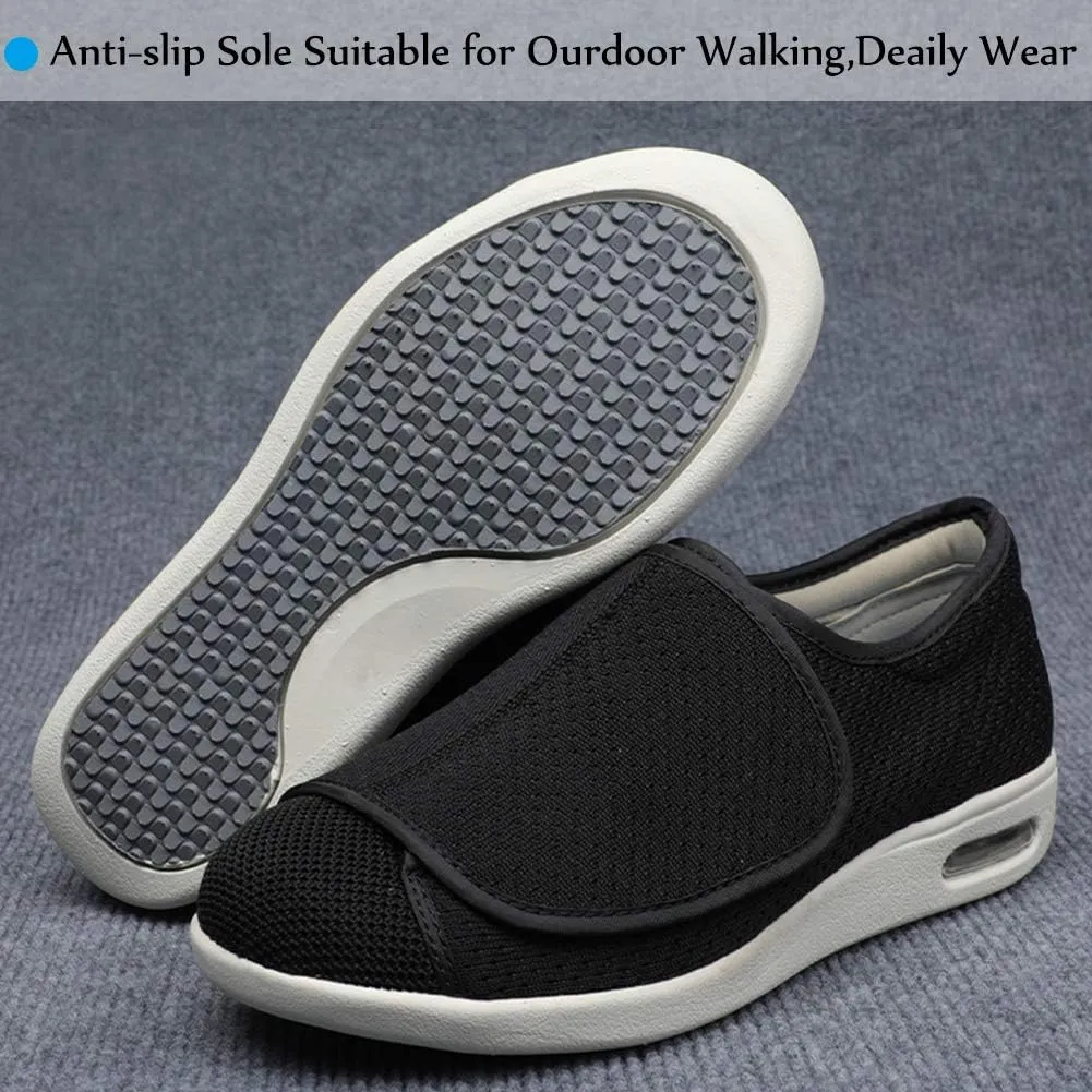 Mei MACLEOD Women's Walking Shoes with Wide Width Lightweight Air Cushion Sneakers Casual Running Jogging Shoes for Diabetic Swollen Feet