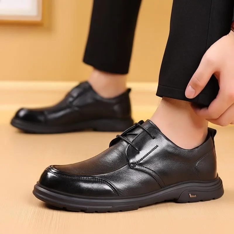 Men Oxford Superior Flexural Leather Fashion Dress Shoes Business Casual Derby Shoe