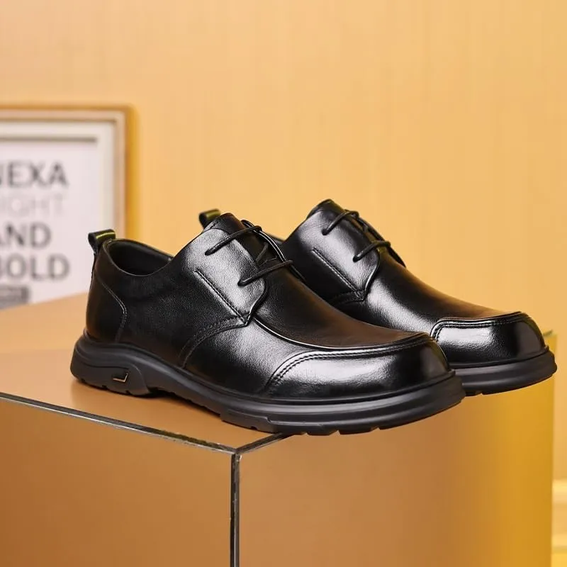 Men Oxford Superior Flexural Leather Fashion Dress Shoes Business Casual Derby Shoe