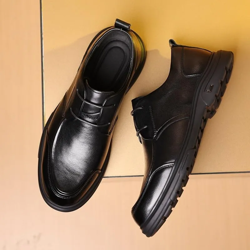 Men Oxford Superior Flexural Leather Fashion Dress Shoes Business Casual Derby Shoe