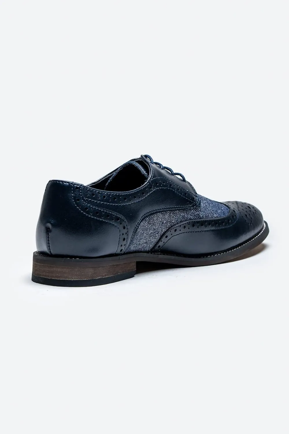 Men’s Derby Lace Up Wedding Brogue and Herringbone Dress Shoes