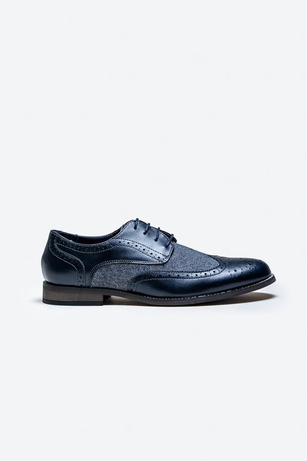Men’s Derby Lace Up Wedding Brogue and Herringbone Dress Shoes