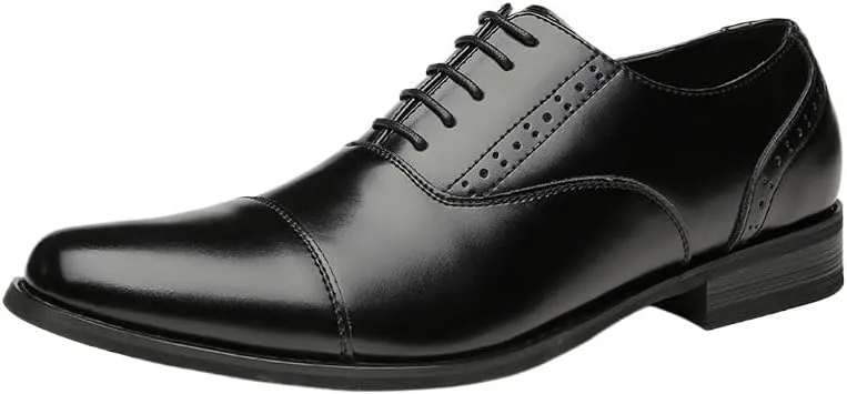 Men's Derby Shoes Pointed Toe Brushed Color Stitching Design Rubber Sole Non-Slip Wear-Resistant Low-top Suitable for Wedding Business Office