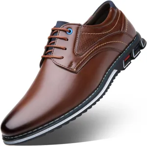 Men's Dress Oxfords Shoes Business Formal Shoes Casual Loafers Shoes Comfortable Lightweight Derby Sneakers Black