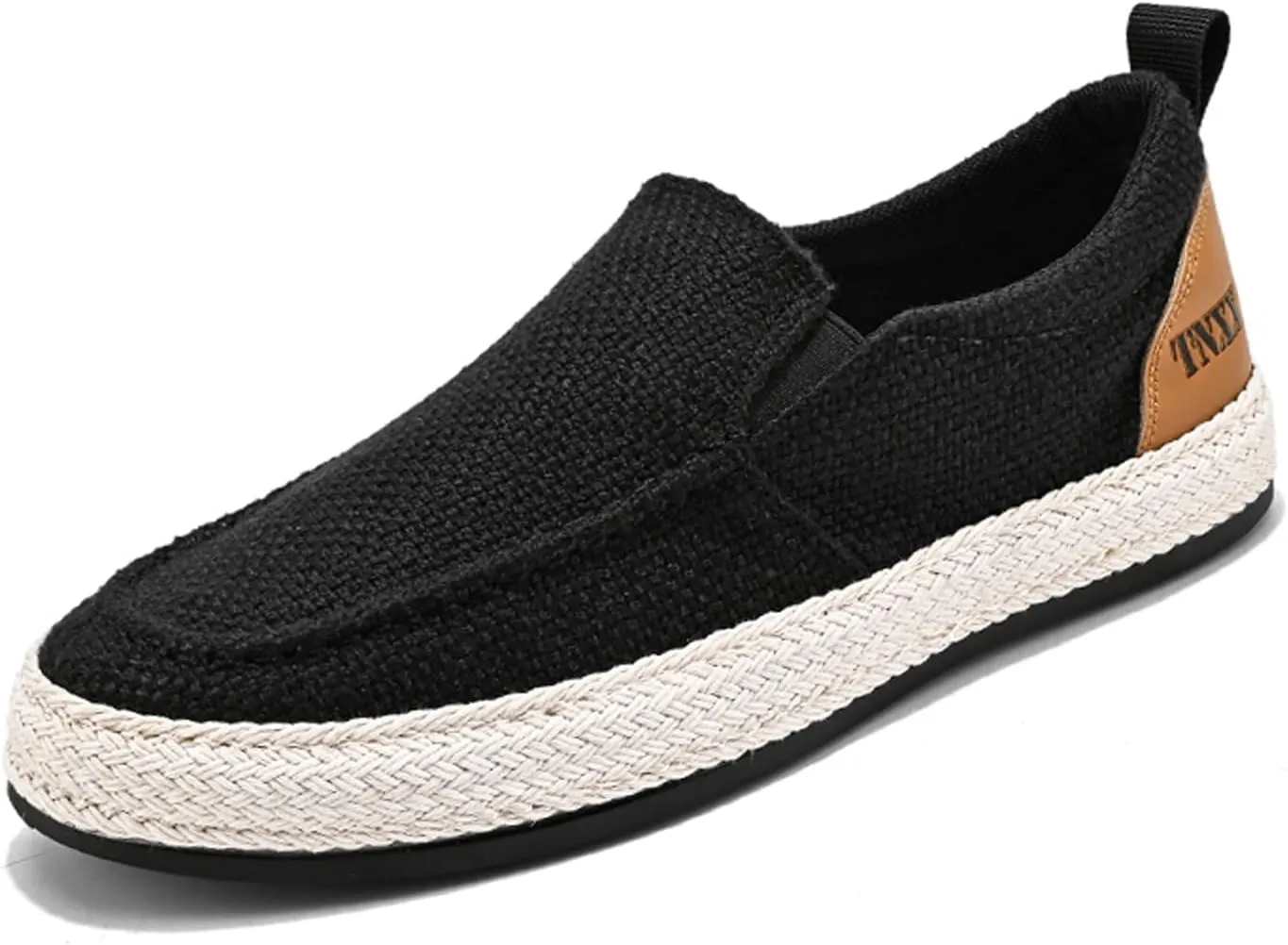 Men's Espadrille Woven Canvas Slip-on Fisherman Shoes Deck Shoes Fashion Linen Breathable Non-Slip Vintage Casual Loafer Walking Boat Shoes