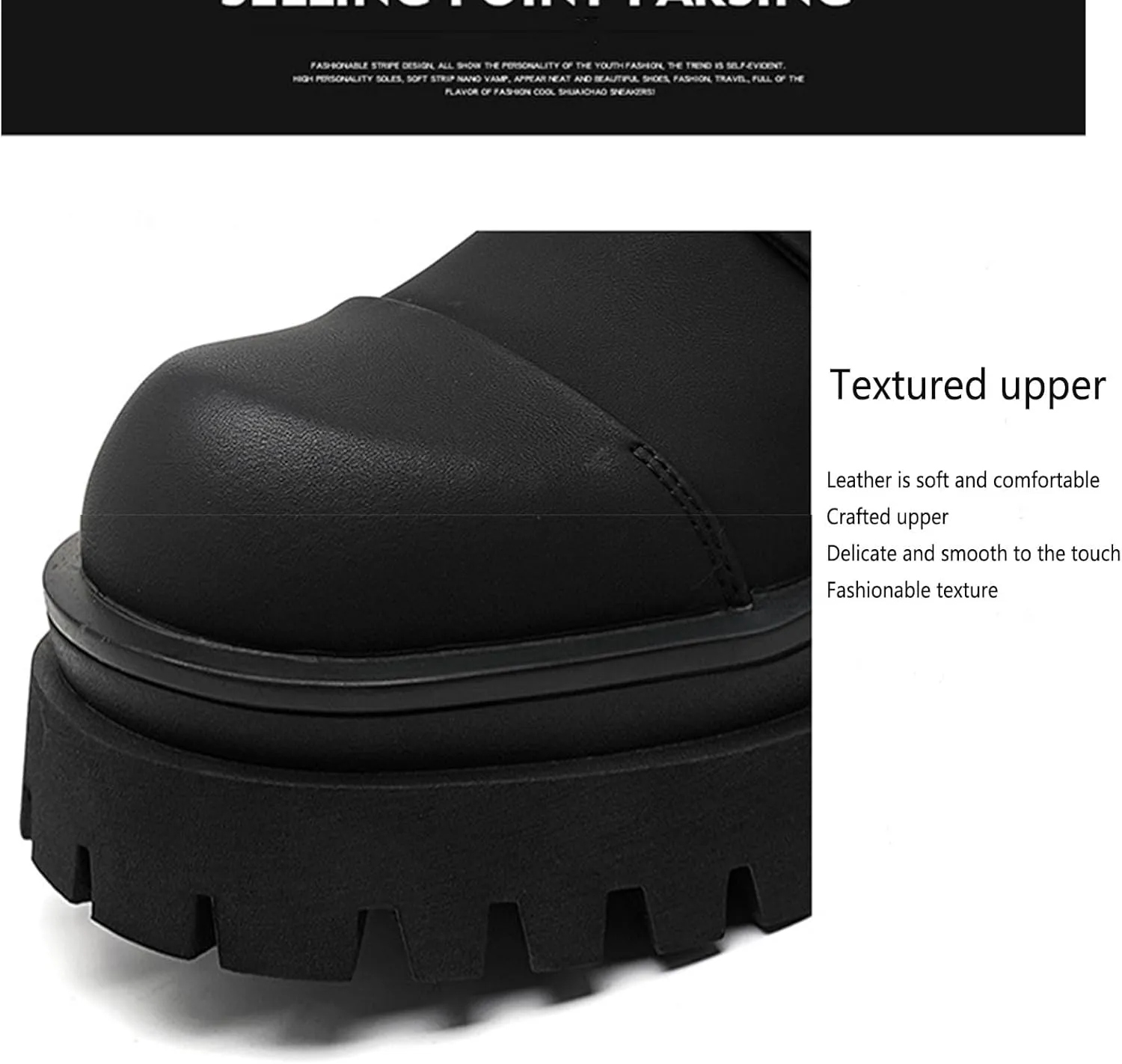 Men's Fashion Retro Round Toe Thick Bottom Casual Oxford Shoes Comfortable Non-Slip Soft Sole Work Office Business Formal Shoes