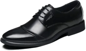 Men's Lace Up Derby Real Leather Formal Dress Up Shoes Classical Business Formal Derbys (Color : Black, Size : 36)