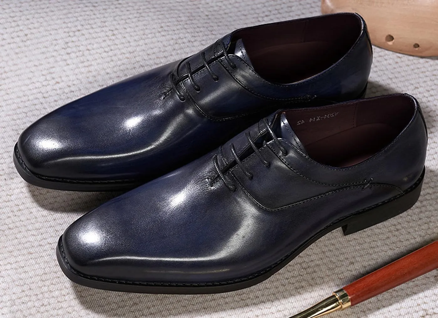Mens Modern Essentials Cap Oxfords Formal Dress Suit Shoes Men's Fashion Genunie Leather Derby Prom Wedding Business Causal Tuxedo Shoes for Men