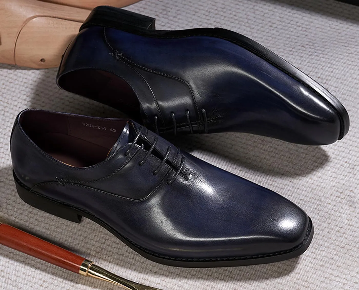 Mens Modern Essentials Cap Oxfords Formal Dress Suit Shoes Men's Fashion Genunie Leather Derby Prom Wedding Business Causal Tuxedo Shoes for Men