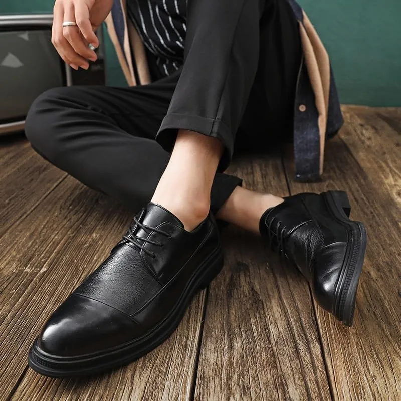 Mens Oxfords Shoes Classic Business Wingtip Lace Up Dress Shoes Slip-ons Brogue Business Shoes