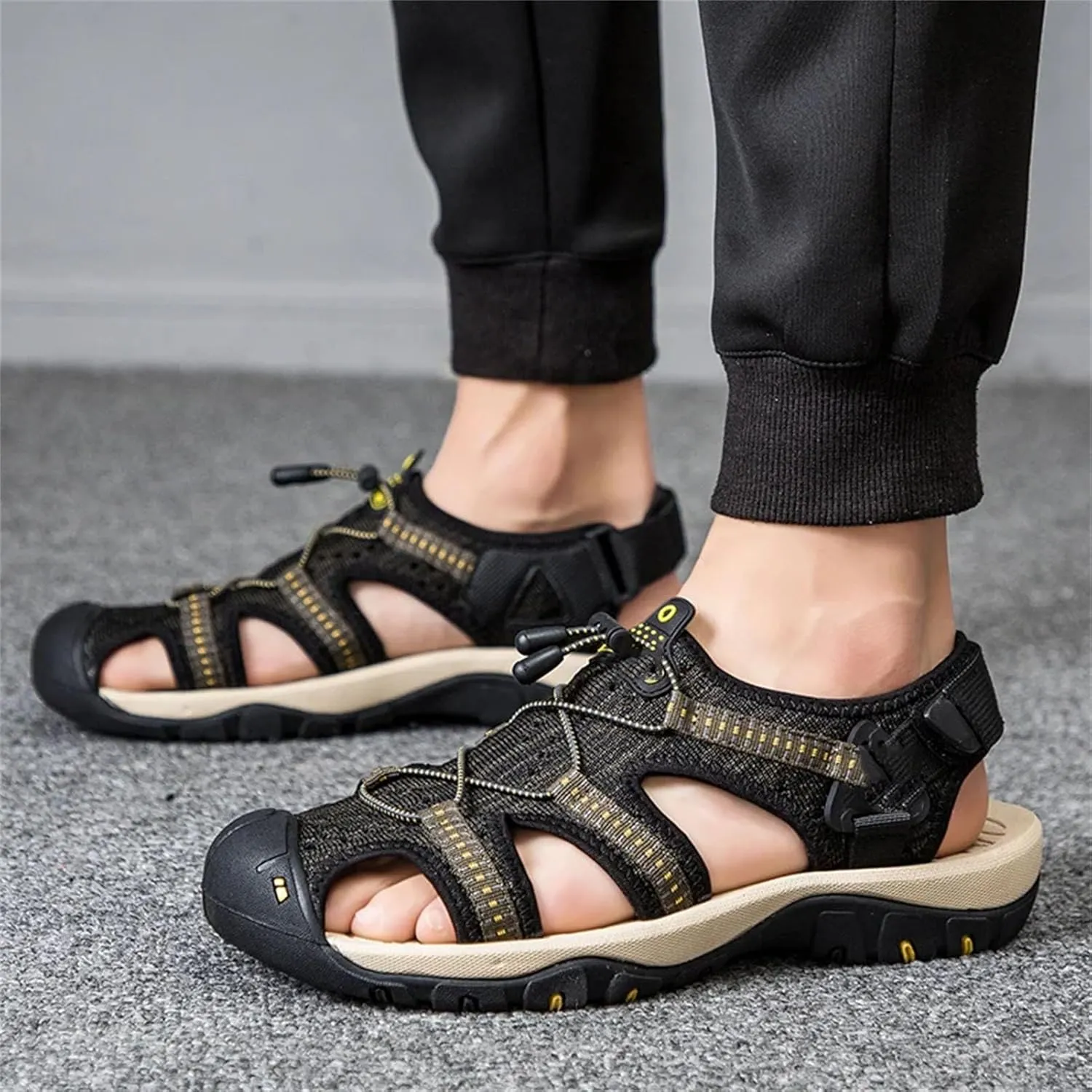 Men's Plus Size Sandals - Casual Beach Water Shoes with Sneaker Style