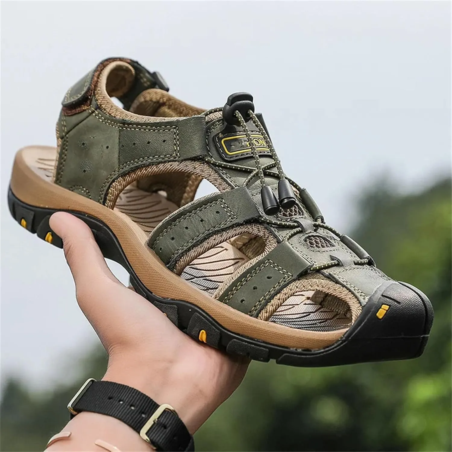 Men's Plus Size Sandals - Casual Beach Water Shoes with Sneaker Style