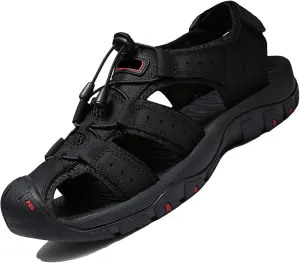 Men's Plus Size Sandals - Casual Beach Water Shoes with Sneaker Style