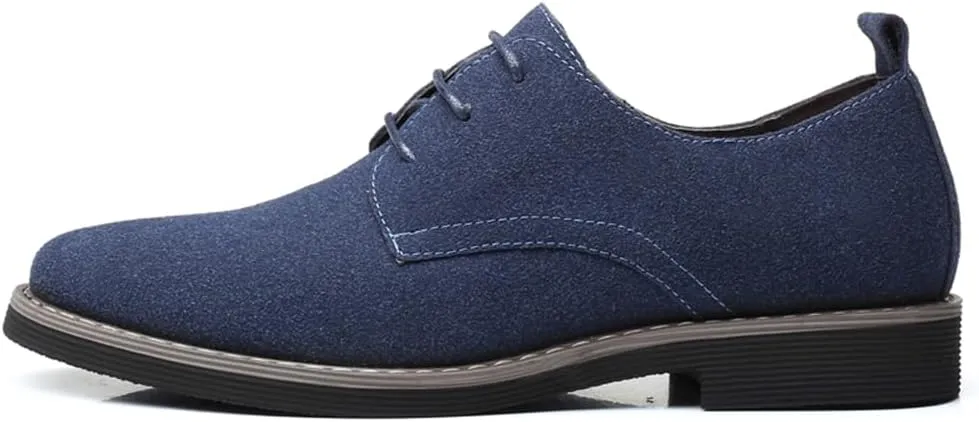 Mens Suede Shoes Dress Shoes Classic Oxfords Business Casual Lace Up Derbys Shoes