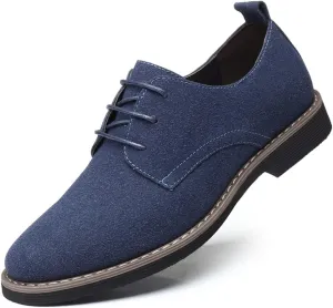 Mens Suede Shoes Dress Shoes Classic Oxfords Business Casual Lace Up Derbys Shoes