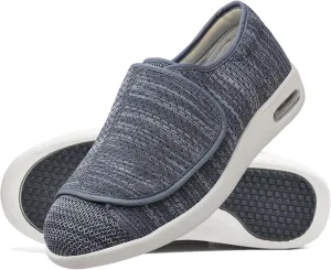 Mens Trainers Slip-On Shoes Mens Extra Wide Fit Walking Hiking Shoes Lightweight Casual Trainers Non-Slip Sneakers for Outdoor Trekking Camping Climbing