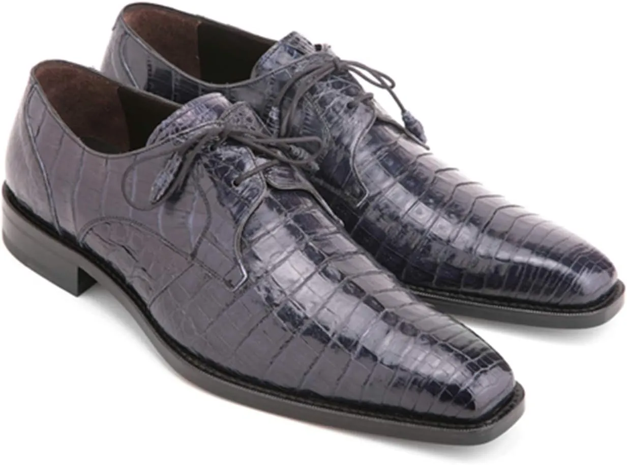 Mezlan Men's Crocodile Lace Up Anderson Blue / 11 / Medium